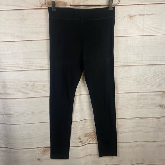 Black Elastic Waist Band Leggings Size Medium - Picture 1 of 4